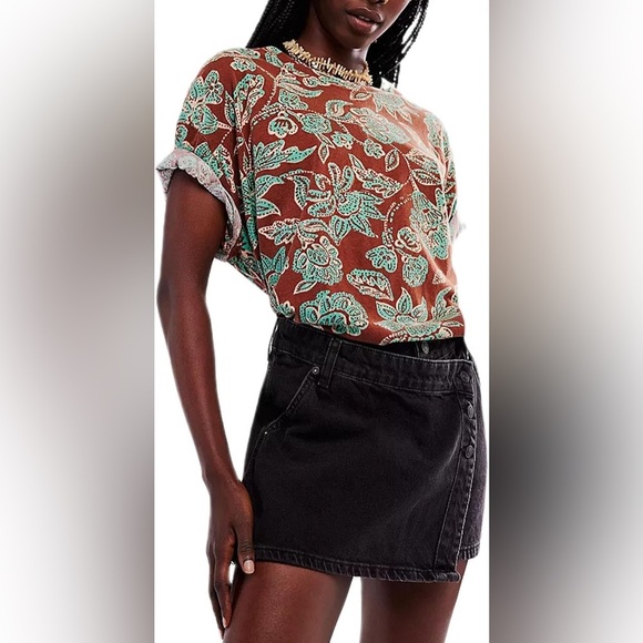 NWT We the Free Nina Printed Tee - Picture 2 of 5